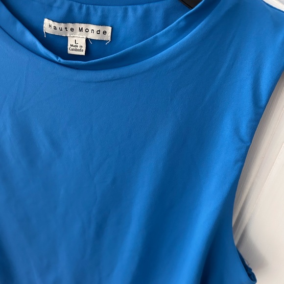 Women's Blue Scoop Sleeveless Shaper/Body Suit w/ Thong Closure and Back, EUC - Picture 5 of 8